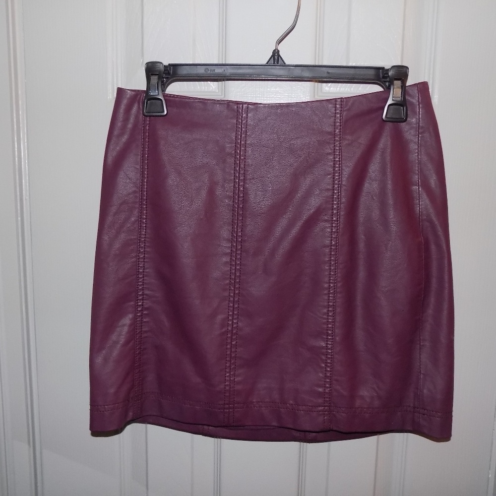 Free People Pleather Skirt
